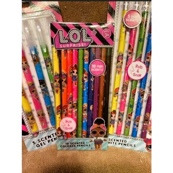 L.O.L Surprise ! Fun Scents Pen & Pencils Combo-NEW - Picture 3 of 4